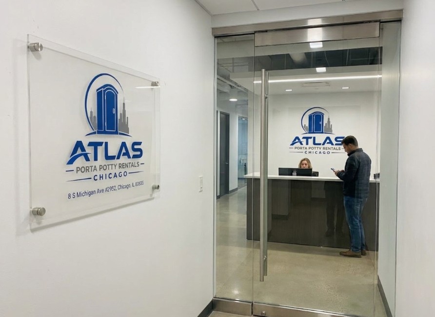 Atlas Porta Potty Rentals Chicago site signage
